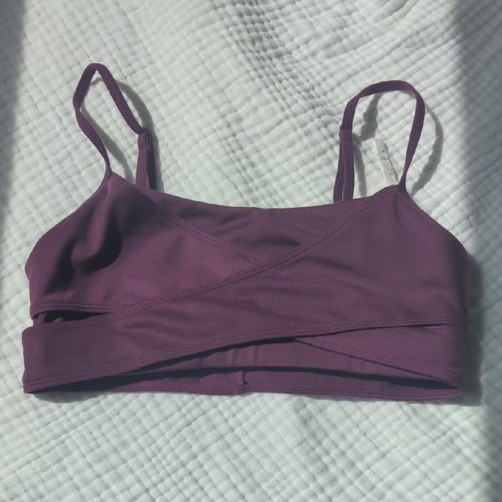 Alo Yoga Airbrush Enso Bra *Dark Plum*